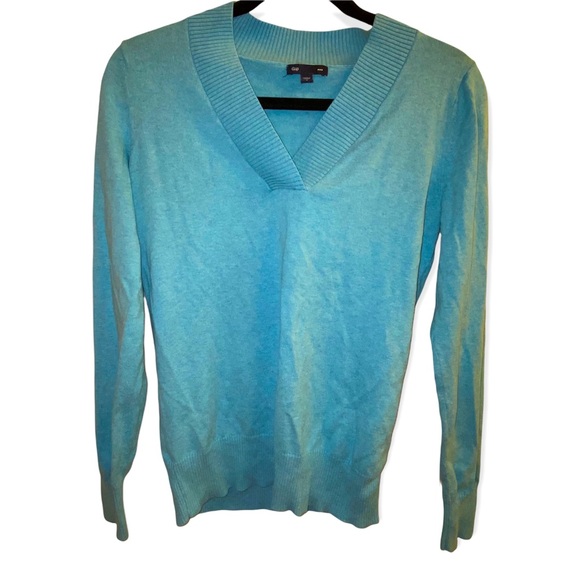 Gap V-Neck Sweater - Tiffany Blue - Size S - Picture 6 of 6